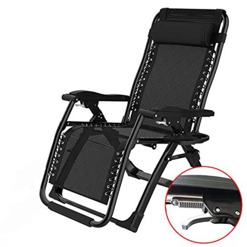 Egardenkart Reclinable Camping Chair Folding Camping Chairs for Adults with Armrests Lightweight Portable for Beach, Caravan Trips, BBQs, Garden, Picnic Blue Large - Image 4