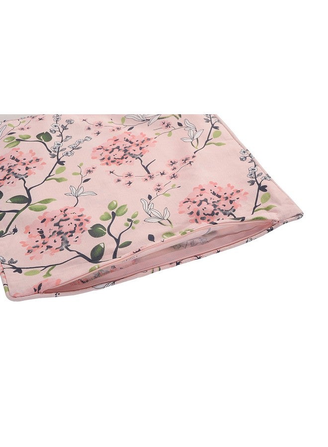 Swayam Diwan Set Cotton 6 Piece Diwan Printed Bedsheet Set for Living Room Hall (Set of 6 Piece, 1 Diwan Sheet | 2-Bolster Cover | 3 Cushion Covers) Soft Feel, Floral Pink & Grey - Image 5