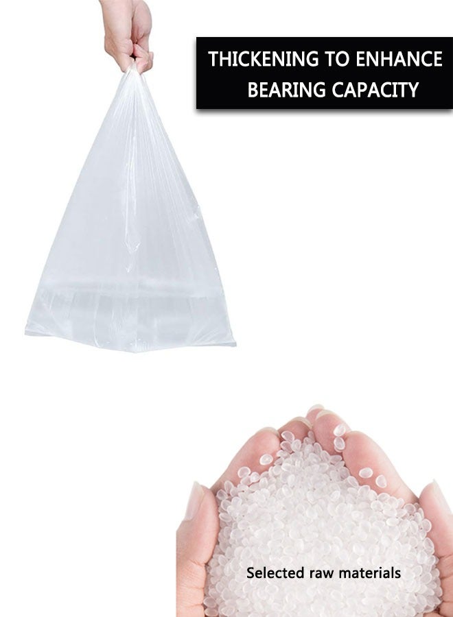 وهاواي Plastic Disposable Grocery Bags with Handle 100 Count Plastic T-Shirt Bags Measures 32x52cm Disposable Shopping Bag White  - Image 3