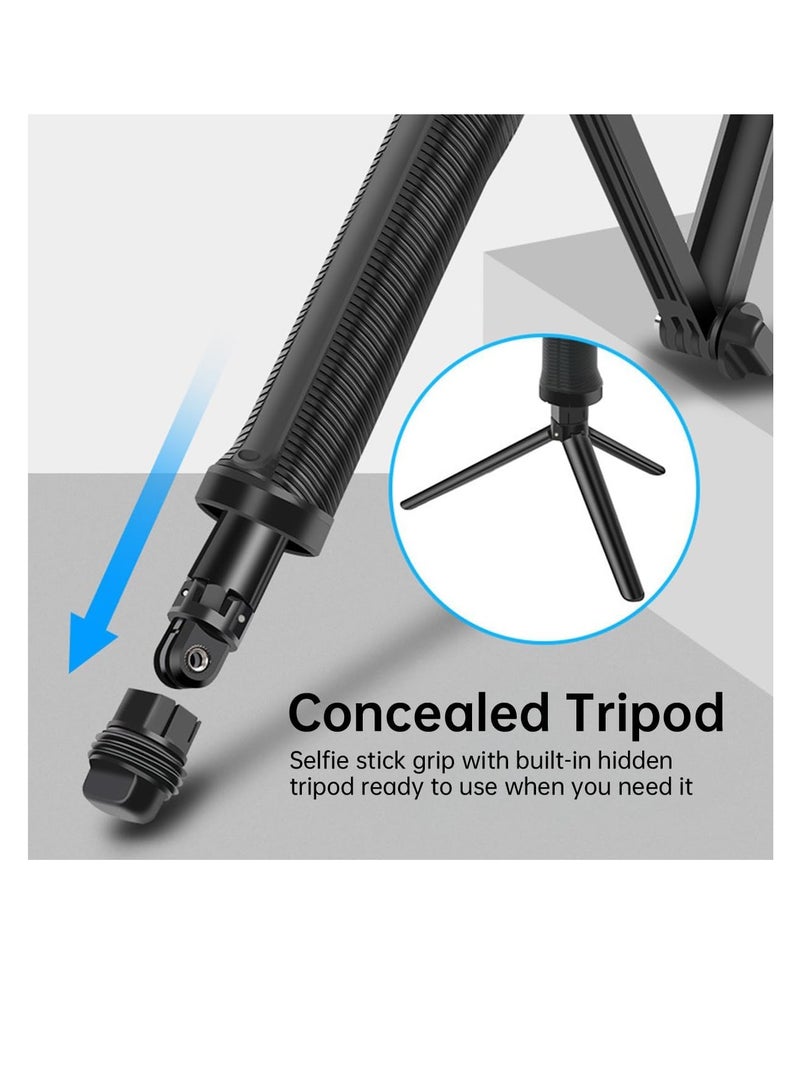 ECVV 3 Way Tripod Selfie Stick Pole Adjustable Arm Grip Waterproof Monopod Accessories Sports Camera Bracket Multi-functional Detachable Extendable Fold Rod for Gopro Hero 7/6/5/4/3+ - Image 4
