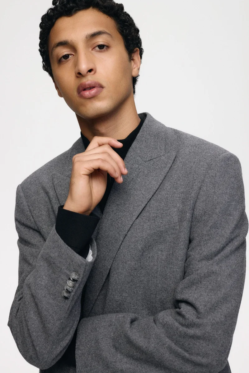 H&M  Relaxed Fit Wool-blend jacket for Men | Best Price UAE