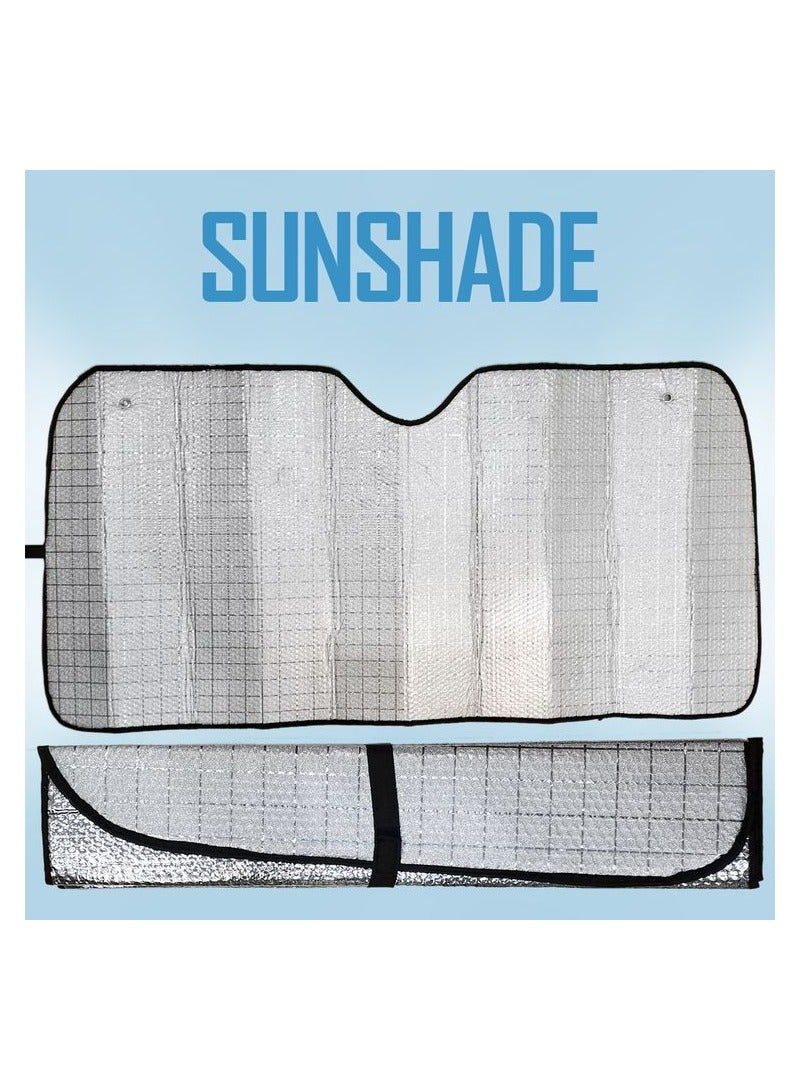 Loquat Car Sun Shade UV Rays and Heat Protector Sun Visor Foldable Keep Your Vehicle Cool Blocks UV Rays Car Windshield Sunshade - Image 1