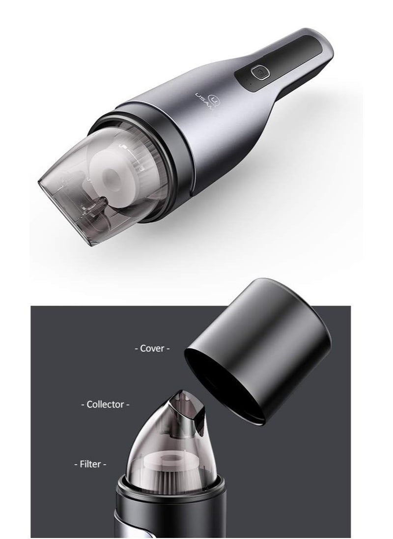 Usams Portable Car Vacuum Cleaner – High Power 120W Suction for Wet & Dry Cleaning | Compact Handheld Auto Vacuum with HEPA Filter, Extension Hose & Nozzle Attachments | 12V DC Plug for Car Interior Cleaning | Lightweight & Easy to Store - Image 1