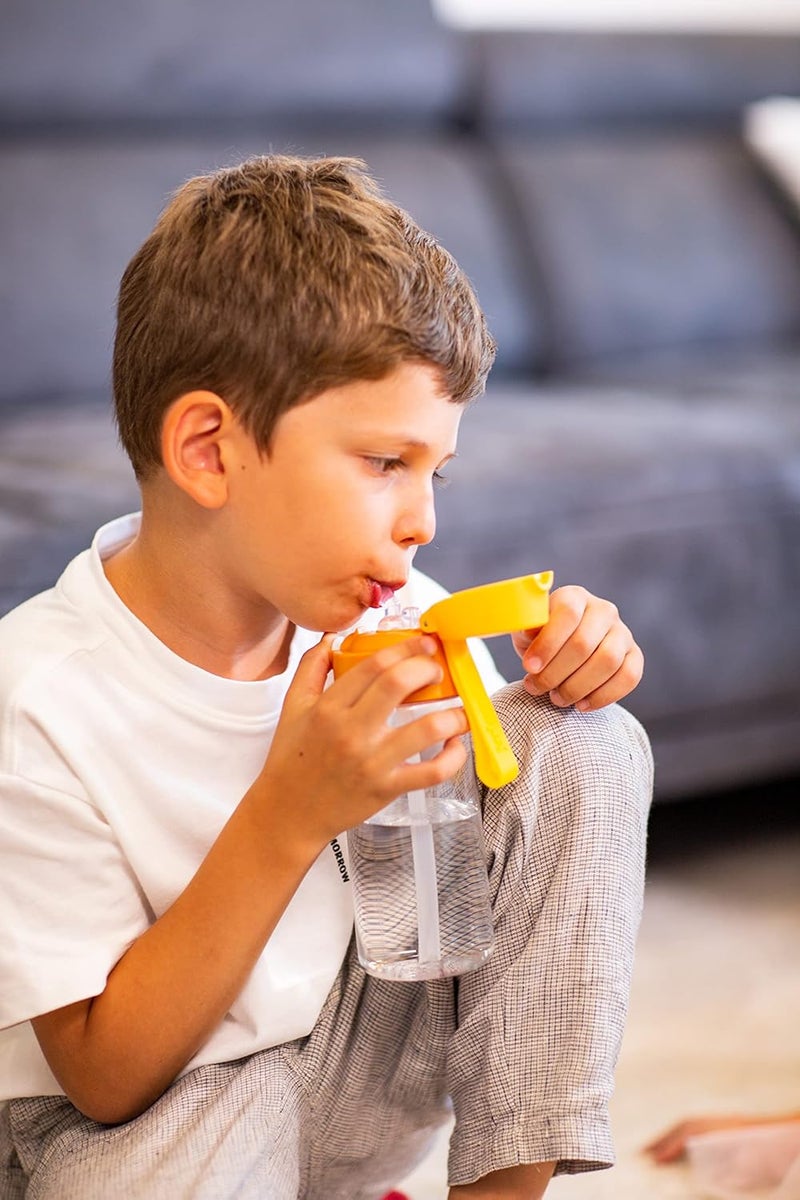 Jarlson قارورة مياه جارلسون® للأطفال، قارورة شرب مع قشة للطفل، خالية من BPA، مصنوعة من ترايتان عالي الجودة (بلاستيك)، مقاومة للتسرب، مثالية لرياض الأطفال والمدرسة والرياضة، 500 مل - Image 2