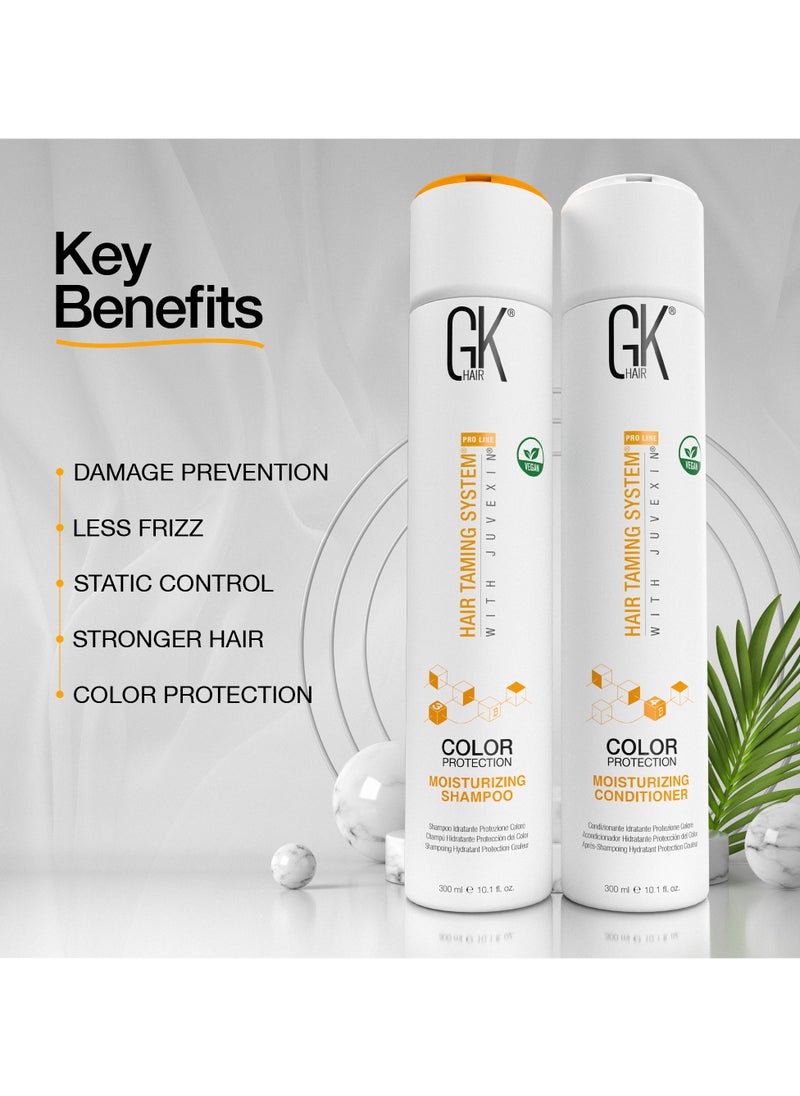 GK Hair Moisturizing Shampoo and Conditioner Sets 300ml for Color Treated Hair Daily Use Cleansing Dry to Normal Sulfate Paraben Free All Hair Types for Men and Women  - Image 4
