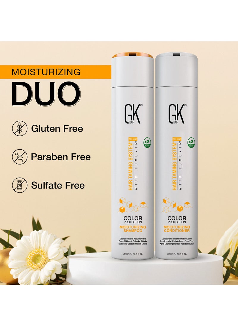 GK Hair Moisturizing Shampoo and Conditioner Sets 300ml for Color Treated Hair Daily Use Cleansing Dry to Normal Sulfate Paraben Free All Hair Types for Men and Women  - Image 5
