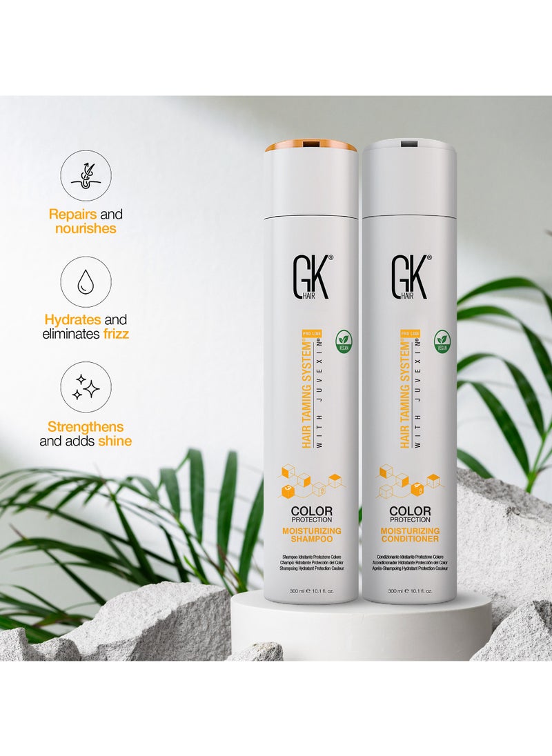 Moisturizing Shampoo and Conditioner Sets 300ml for Color Treated Hair Daily Use Cleansing Dry to Normal Sulfate Paraben Free All Hair Types for Men and Women