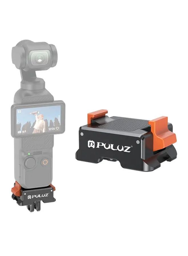 PuluZ محول تركيب سريع التحرير لـ DJI Osmo Pocket 3، مادة ABS متينة، تركيب كاميرا سهل، لا يتطلب بطارية، أسود - Image 5