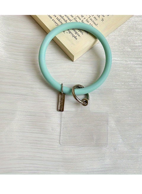 Silicone Loop Lanyard with Phone Holder, Universal Mobile Strap with Key Chain Ring