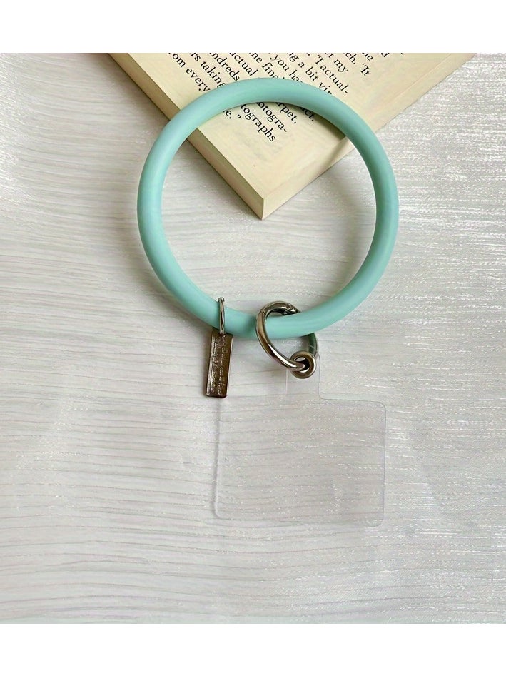 Generic - Silicone Loop Lanyard with Phone Holder, Universal Mobile Strap with Key Chain Ring - Image 1