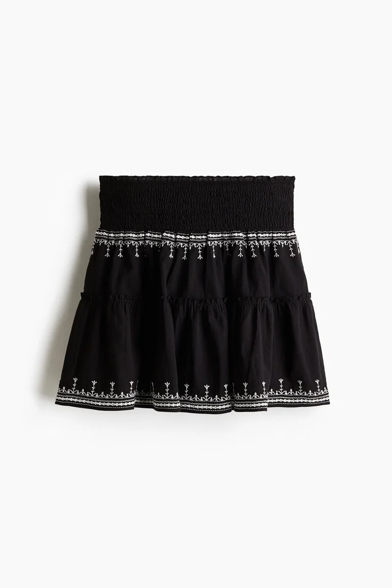 اتش اند ام Embroidered cotton skirt