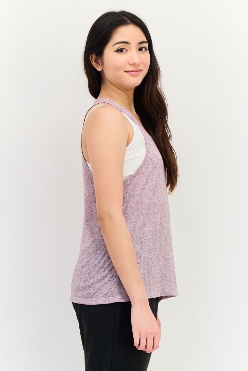 Nike Women Slim Fit Sleeveless Running Tank Top, Multicolor - Image 2