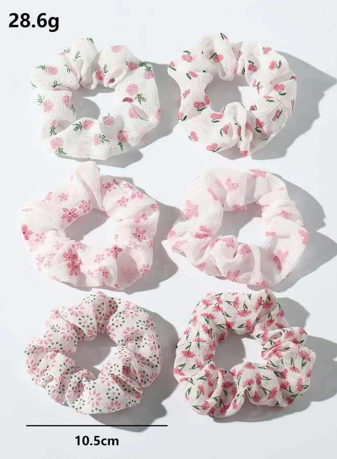 تايك تو مجموعة من 5 ربطات شعر بطبعة زهور