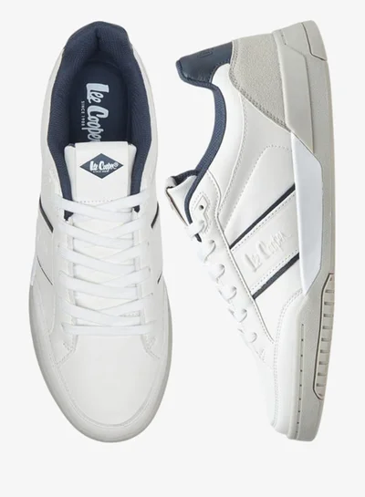 Lee Cooper Men's Logo Detail Sneakers with Lace-Up Closure
