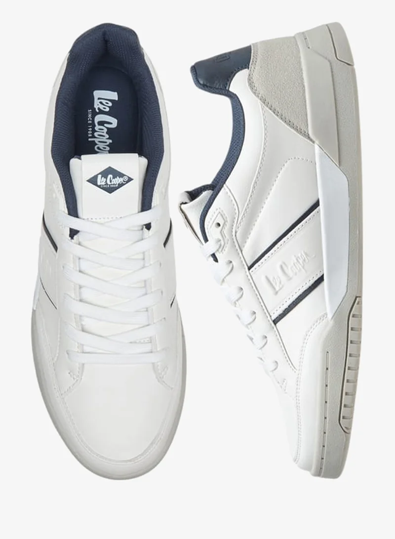Lee Cooper Men's Logo Detail Sneakers with Lace-Up Closure