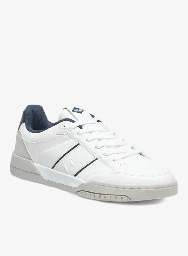Lee Cooper Men's Logo Detail Sneakers with Lace-Up Closure