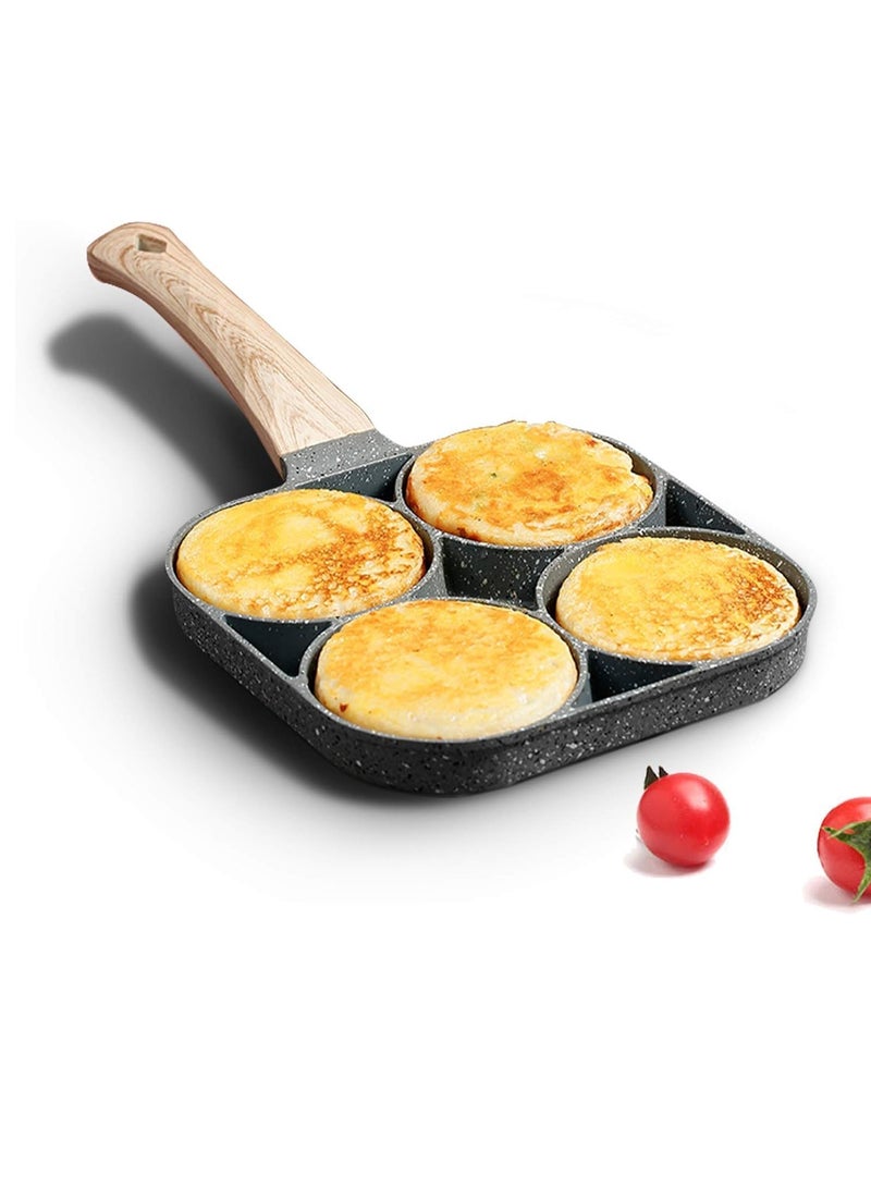 four-cup egg pan, medical stone non-stick frying pan, compatible with all heat sources (3- - Image 1