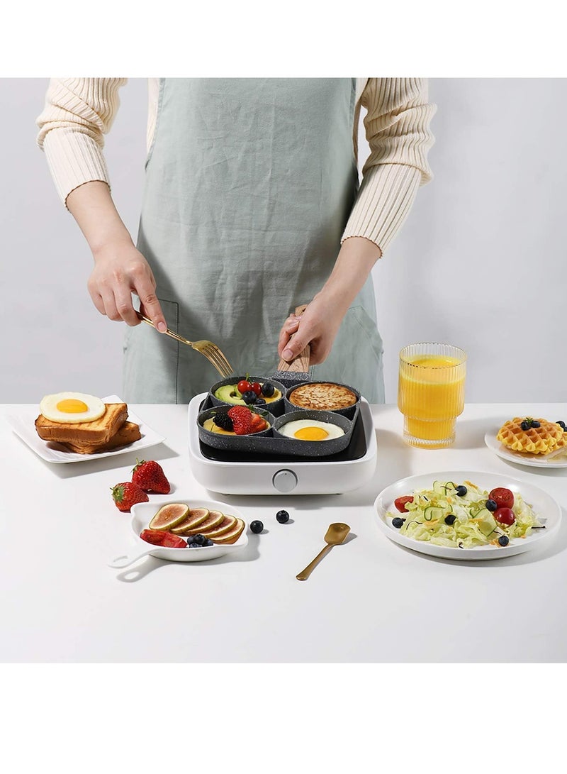 four-cup egg pan, medical stone non-stick frying pan, compatible with all heat sources (3- - Image 5