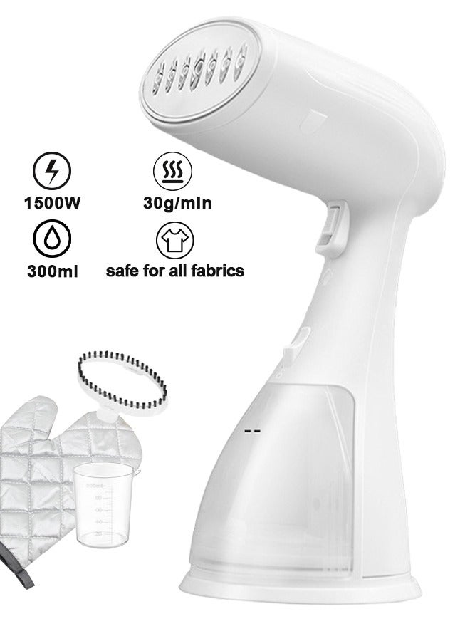 Bolivia's Garment Steamer,Upgrade Steam Iron,1500W High-Power Handheld Steamer, 300mL Water Tank,30s Fast Heat-up Ironing Wrinkle Remover,White - Image 1