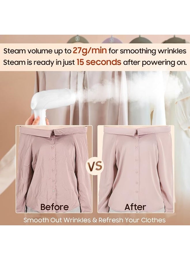 Bolivia's Garment Steamer,Upgrade Steam Iron,1500W High-Power Handheld Steamer, 300mL Water Tank,30s Fast Heat-up Ironing Wrinkle Remover,White - Image 5