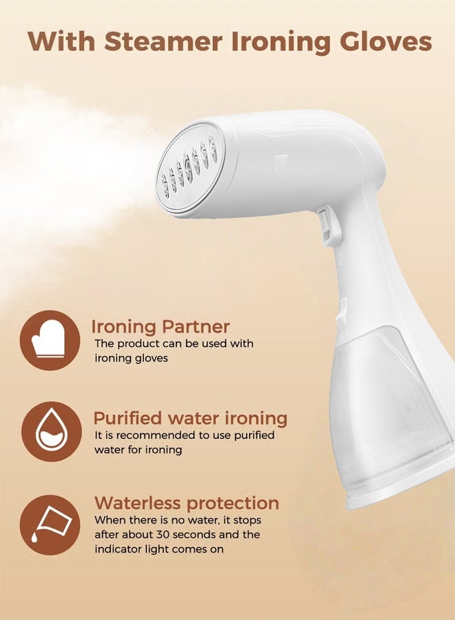 Bolivia's Garment Steamer,Upgrade Steam Iron,1500W High-Power Handheld Steamer, 300mL Water Tank,30s Fast Heat-up Ironing Wrinkle Remover,White - Image 2