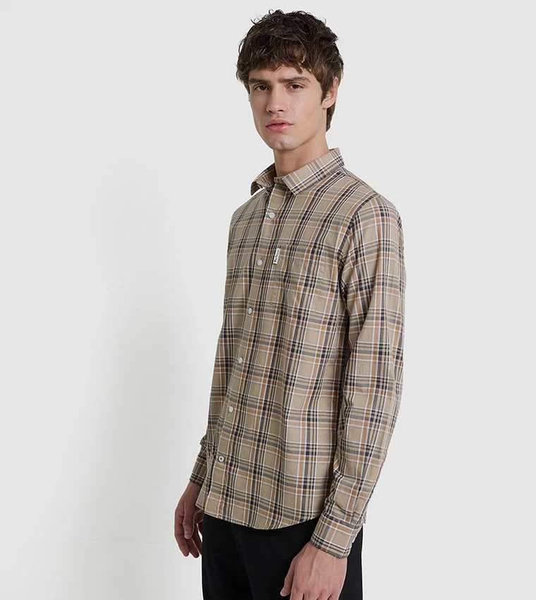 بين شيرمان Ben Sherman Men's Long Sleeve Striped Shirts