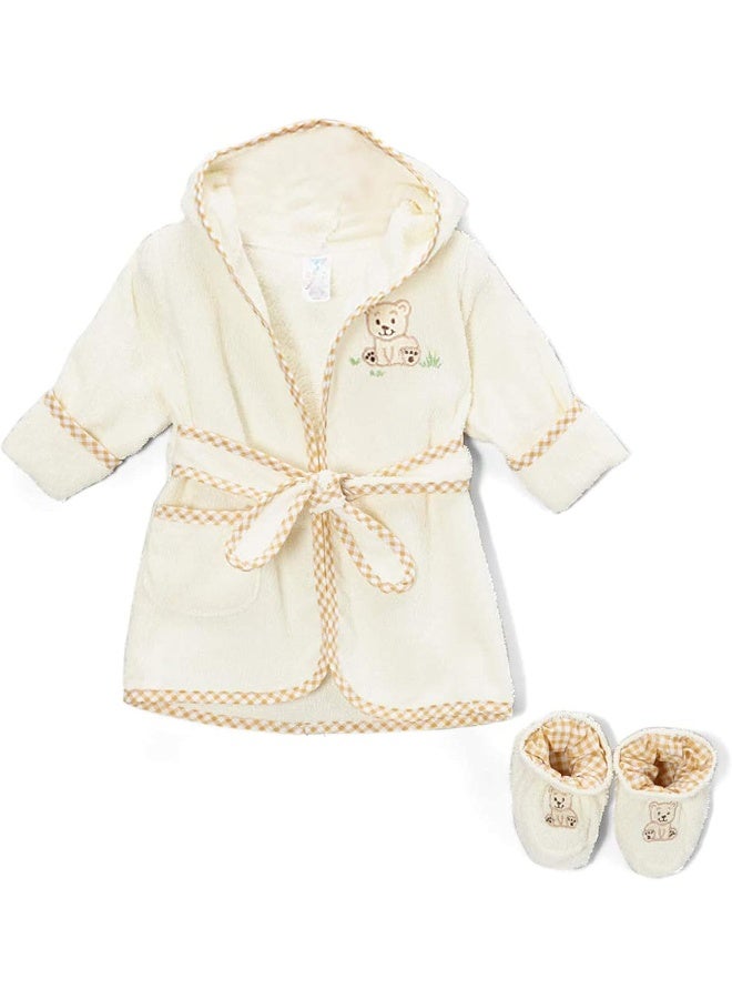 Spasilk baby-girls Bathrobe With Booties - Image 1