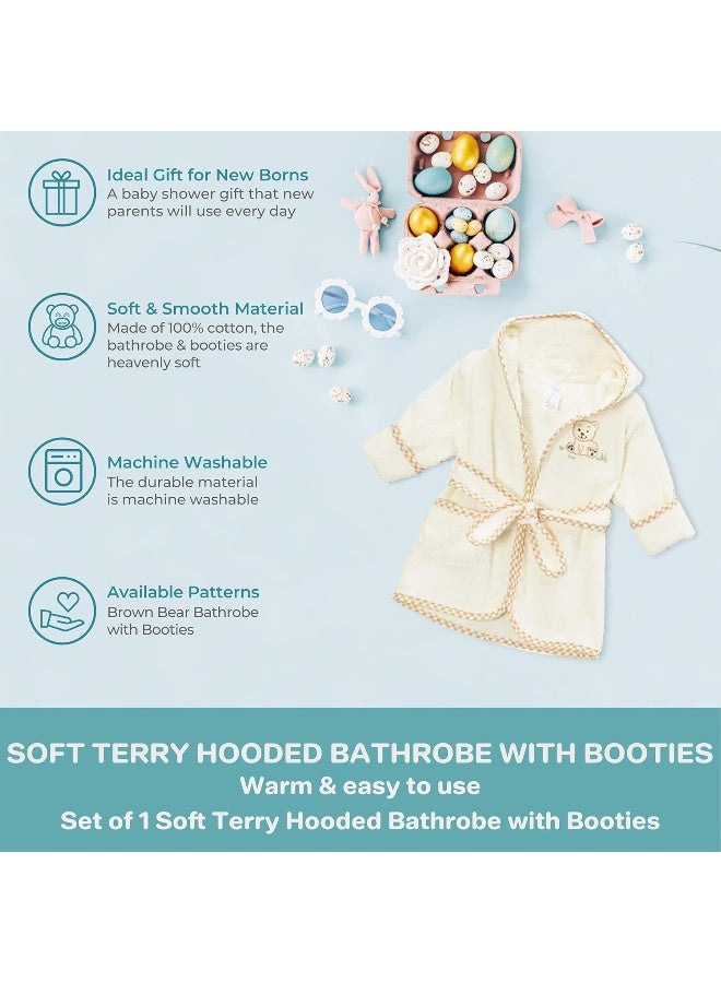 Spasilk baby-girls Bathrobe With Booties - Image 4