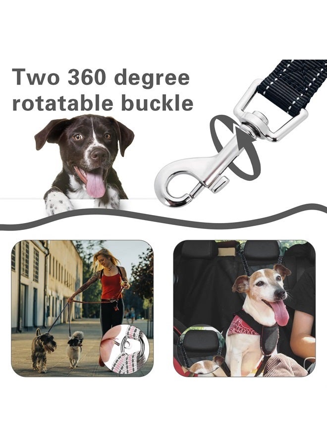 COBEE Double Dog Leashes, 360° Swivel Rotation No Tangle Dual Dog Lead Splitter with Adjustable Length Buckle Double Dog Walking & Training Leash No Slip Leash for Outside Running(Black) - Image 4