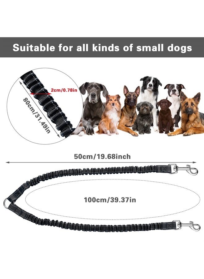 COBEE Double Dog Leashes, 360° Swivel Rotation No Tangle Dual Dog Lead Splitter with Adjustable Length Buckle Double Dog Walking & Training Leash No Slip Leash for Outside Running(Black) - Image 5
