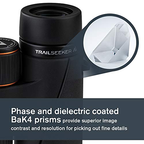 Celestron – TrailSeeker 8x42 Binoculars – Fully Multi-Coated Optics – Binoculars for Adults – Phase and Dielectric Coated BaK-4 Prisms – Waterproof & Fogproof – Rubber Armored – 6.5 Feet Close - Image 3