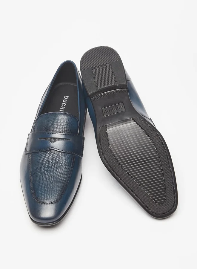 DUCHINI Men Leather Slip-On Loafers