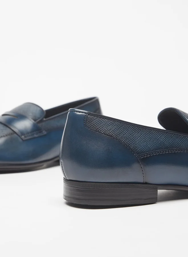 DUCHINI Men Leather Slip-On Loafers