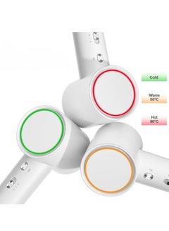 Airbot Airbot HD188A White EU - High-Speed Hair Dryer with 200mil Negative Ions, RGB LED Ring, Low Noise, Dual-Speed, Travel-Friendly & Stylish Design  - Image 2