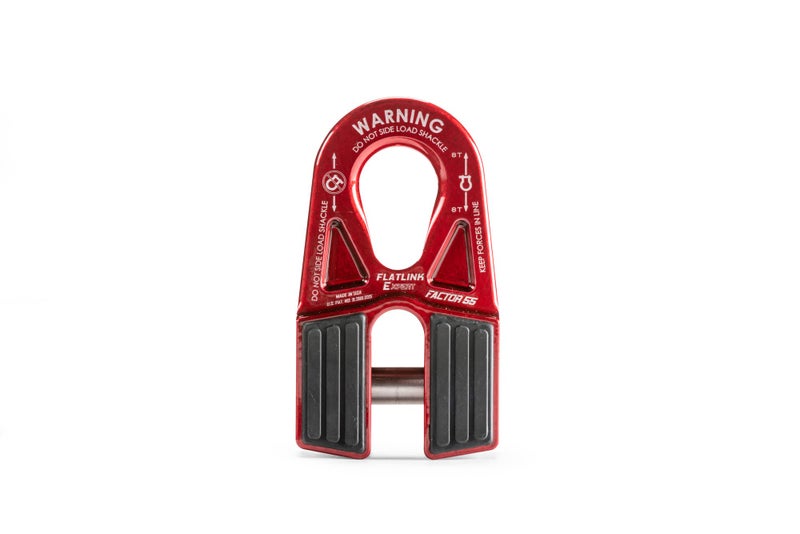 Factor 55 Flatlink E Closed Winch System Compatible with All Roller Fairlead License Plate Brackets Red