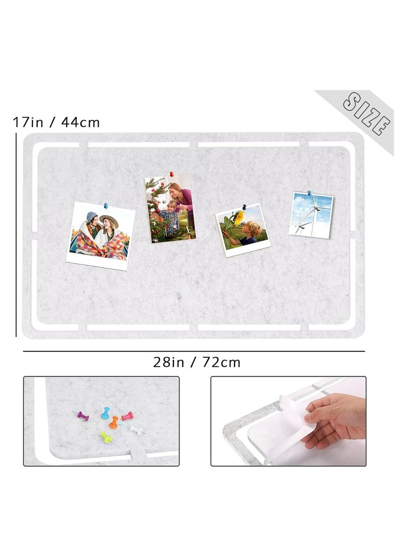 KASTWAVE Large Felt Pin Board Light Grey Wall Bulletin Board Memo Board Notice Board with 35 Push Pins Decorative Adhesive Board for Office Bedrooms  - Image 4