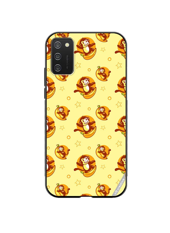 VR CREATIVE Protective Case Cover For Samsung Galaxy A02s Banana Monkey Design Multicolour - Image 1