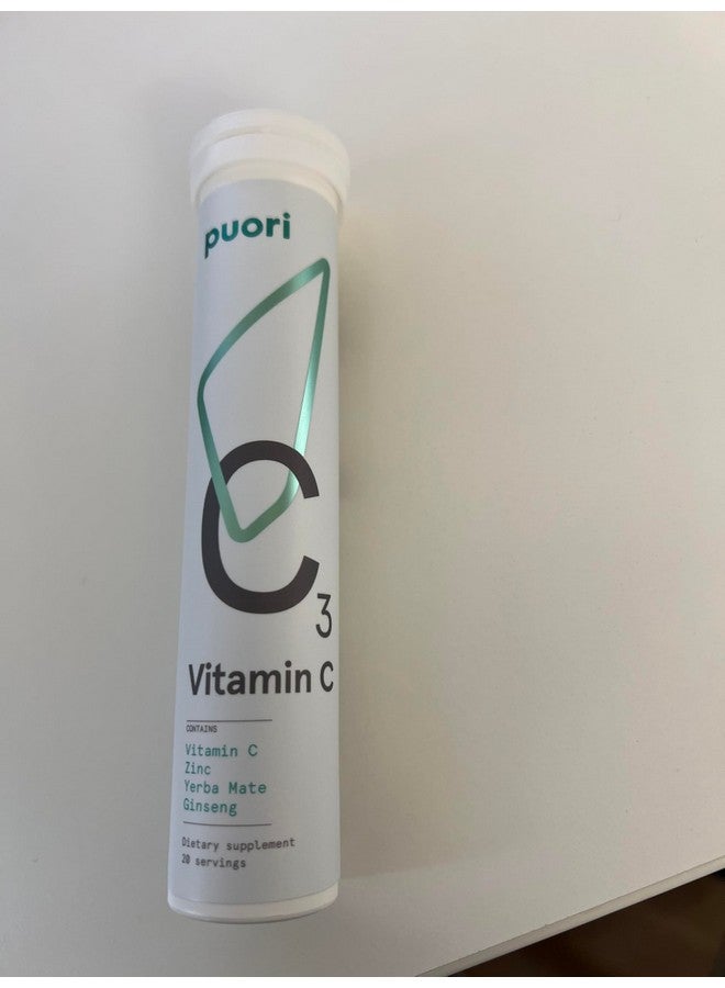 Puori C3 Vitamin C Supplement for Immune and Antioxidant Support - 20 Servings x 2 Packs - Vitamin C, Zinc, Yerba Mate, Ginseng Helps Fight Fatigue and Supports Cognitive Function - Image 4