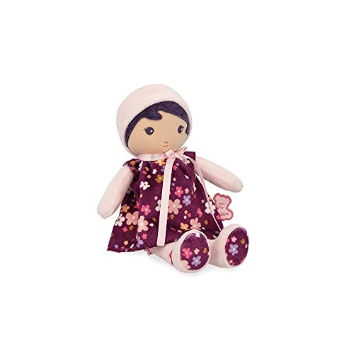 Kaloo Tendresse My First Fabric Doll Violette 10 Tall Cuddling with Plush Figure Toys Machine Washable Safe for Babies Heirloom Quality Rich Textures Personalized Touch - Image 1