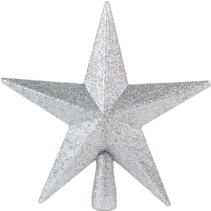 Glitter Star Tree Topper Christmas Silver Decorative Holiday Trees Toppers Sparkle Bethlehem Star Decor Xmas Ornament 8