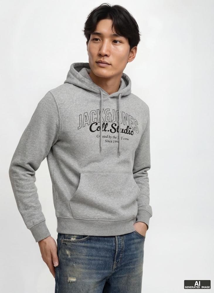 JACK & JONES Logo Pullover Hoodie - Image 1