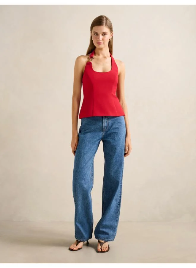 Forever New  Dina Hardware Detail Top for Women | Best Price UAE