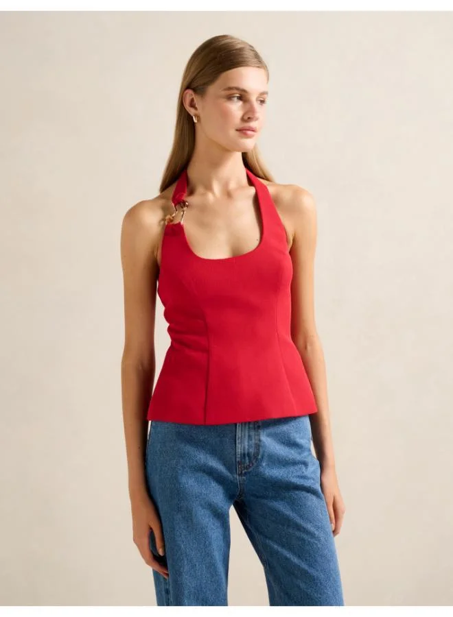 Forever New  Dina Hardware Detail Top for Women | Best Price UAE