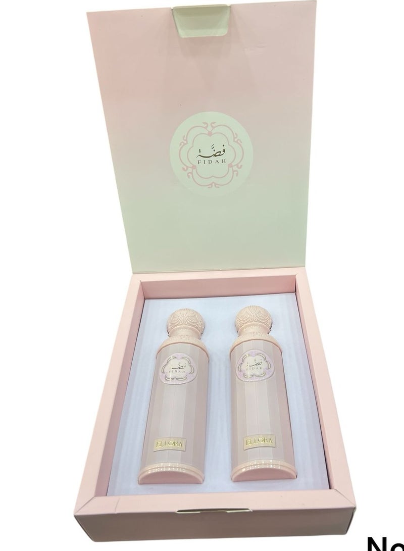 Rose silver package, two perfumes, 400 ml