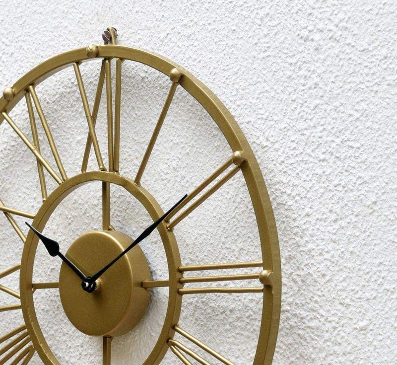 Vintage Clock Vintage Handicraft Iron Art Ware/Handcrafted Decorative Brass Colour Wall Art Clock/VC-9021 - Image 3