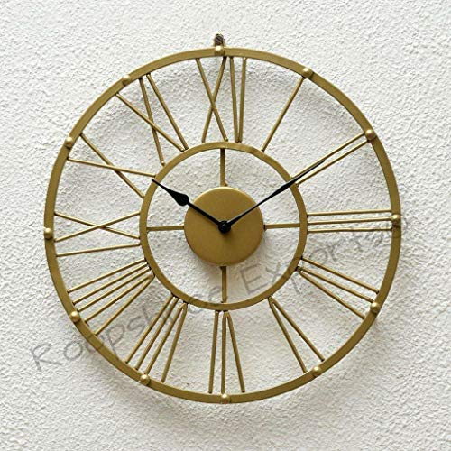 Vintage Clock Vintage Handicraft Iron Art Ware/Handcrafted Decorative Brass Colour Wall Art Clock/VC-9021 - Image 1