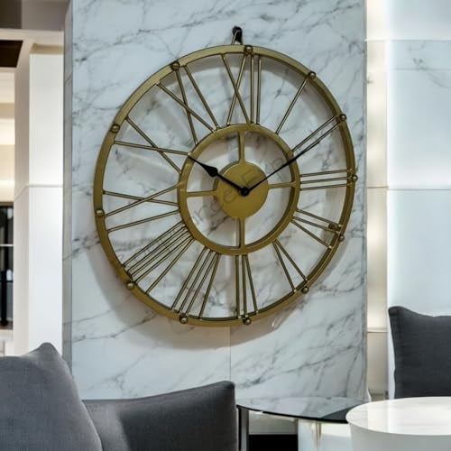 Vintage Clock Vintage Handicraft Iron Art Ware/Handcrafted Decorative Brass Colour Wall Art Clock/VC-9021 - Image 5