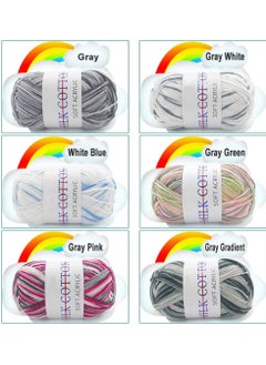 KASTWAVE Crochet Yarn Multicolored, Acrylic Soft Yarn Hand Acrylic Knitting Yarn for Knitting Crochet and Crafts, Great for Garments, Sweaters, Scarves, Hats, and Craft Projects 6Pcs  - Image 3