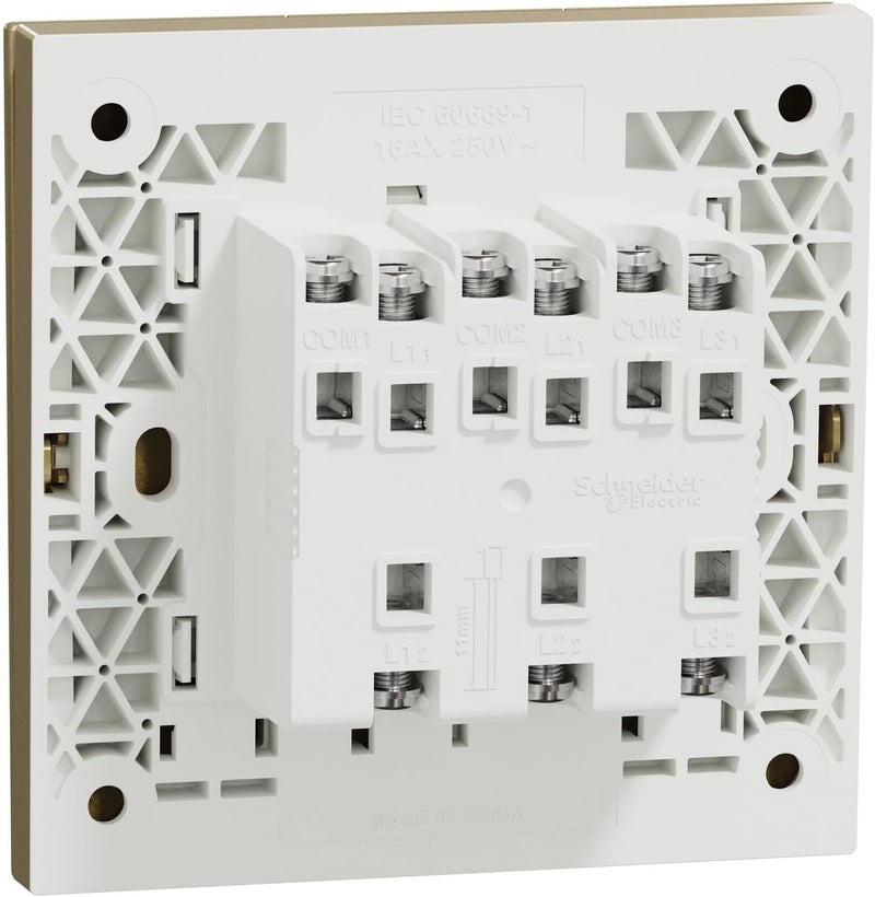 Schneider Electric AvatarOn C 3 Gang Switch - Wine Gold - Image 4