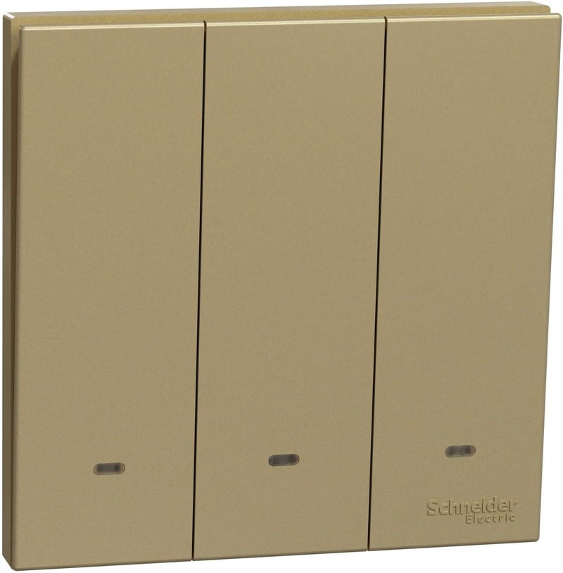 Schneider Electric AvatarOn C 3 Gang Switch - Wine Gold - Image 1